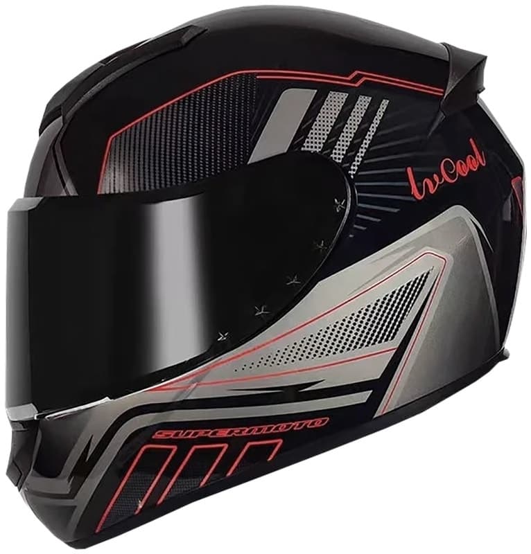Capacete Lv Cool Helmet C1 Tamanho Xl (61-62) Preto/Dourado Vermelho