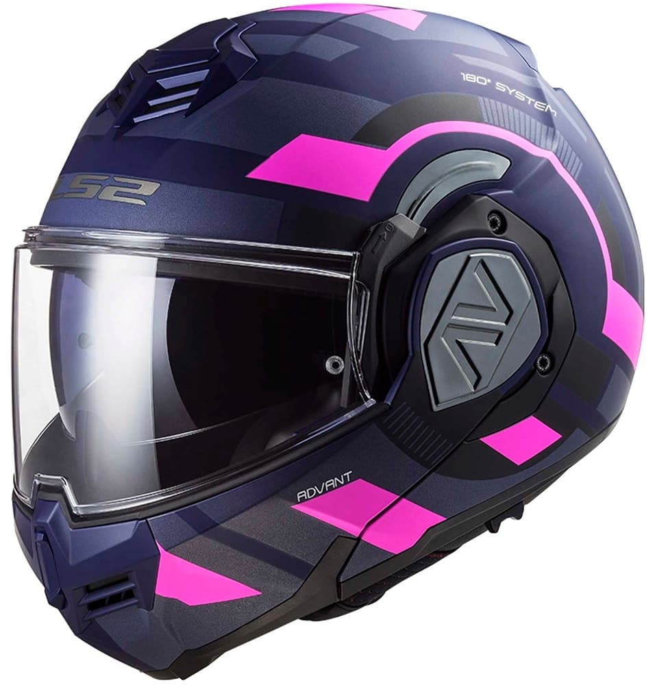 Capacete para Moto Ls2 Advant Velum Ff906 Tamanho Xxl (63-64) Azul/Rosa