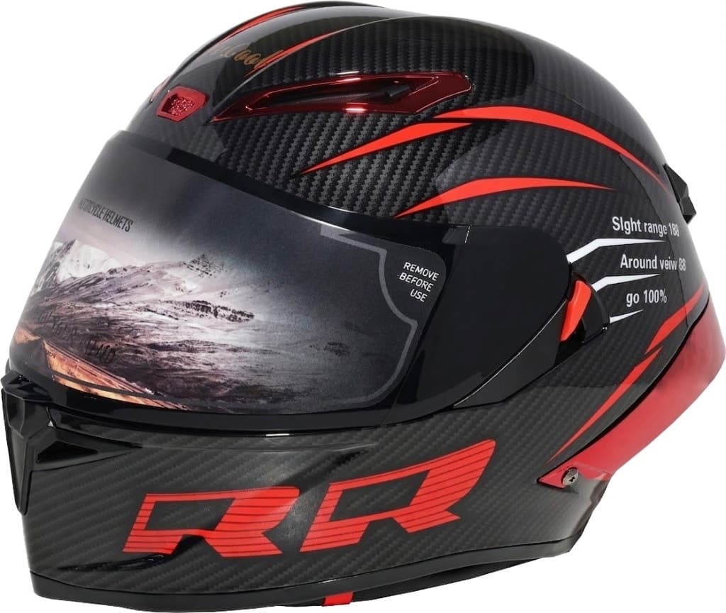 Capacete para Moto Lv Cool Helmets P7 Tamanho Xl (61-62) Double Black/Red