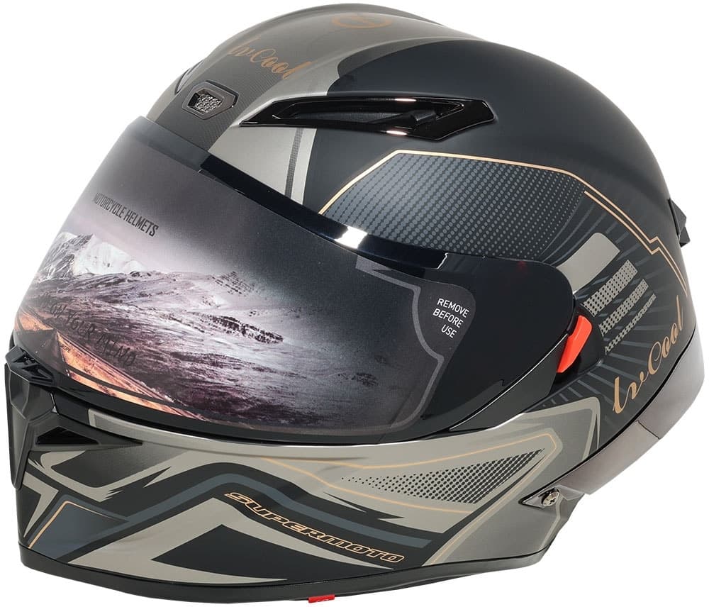 Capacete para Moto Lv Cool Helmets P7 Tamanho Xl (61-62) Flowing Gold