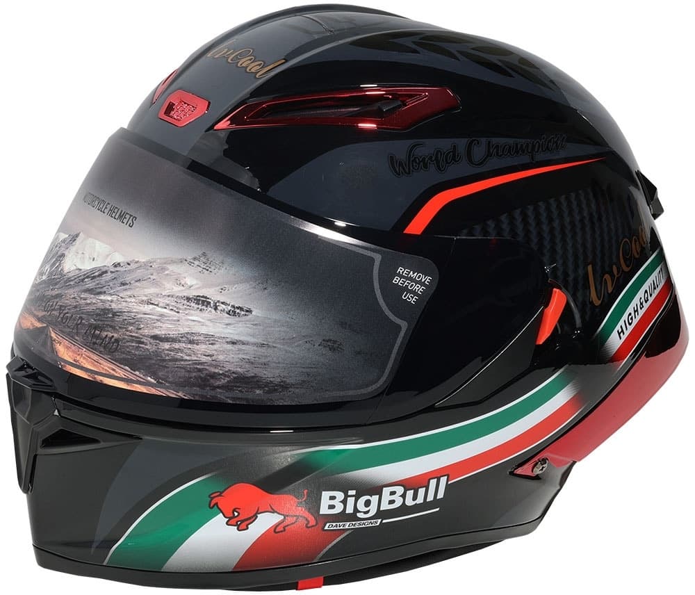 Capacete para Moto Lv Cool Helmets P7 Tamanho Xl (61-62) Golden Ribbon