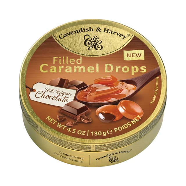 Balas Cavendish & Harvey Caramel Drops Recheadas com Chocolate 130G
