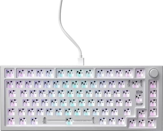 Carcaça Modular para Teclado Mecânico Gaming Glorious Gmmk Pro White - com Cabo