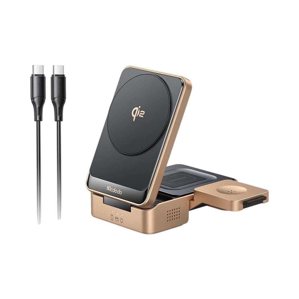 Carregador Sem Fio 3 Em 1 Mcdodo Ch-5193 Dourado