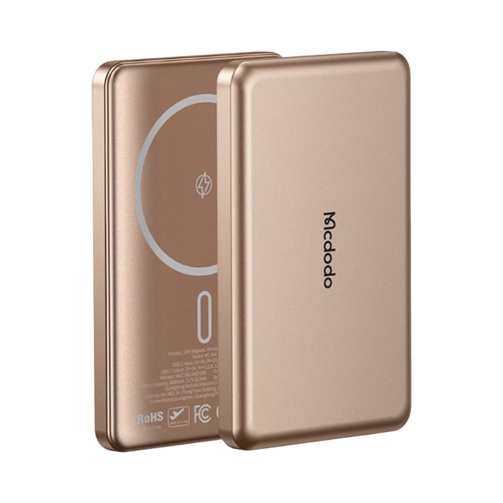 Carregador Portátil Magnético Mcdodo Metal Ultra-Thin Mc-4642 20W 5.000mAh Dourado
