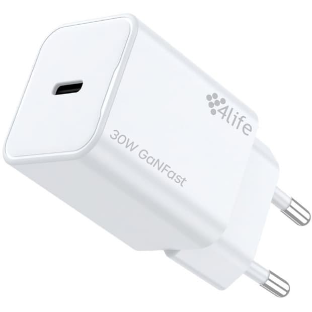 Carregador 4Life FL8230CGW Adaptador USB-C Branco