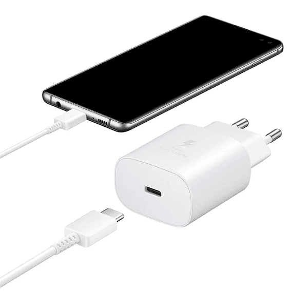 Carregador Adaptador de Parede 25W Pd USB-C + Cabo USB-C / USB-C 3A Ep-TA800NBEGWW Branco
