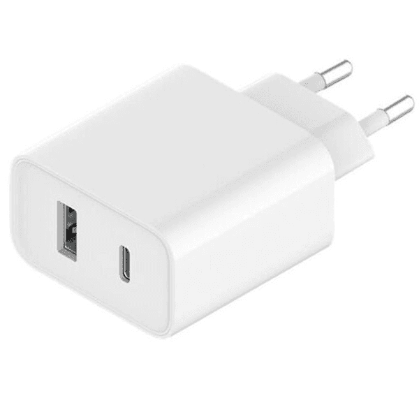 Carregador / Adaptador de Parede Xiaomi AD332EU / 33W / USB-A / USB-C - Branco