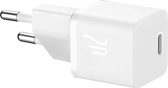 Carregador de Parede Baseus Gan 5 Fast Charger Mini CCGAN20E5-M 20W USB-C - Branco