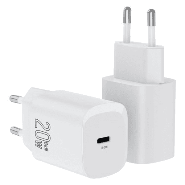 Carregador de Parede Tfn 20W GaN Wc-20-2101-Wh 1X USB-C 100-240V ~ 50/60Hz Branco