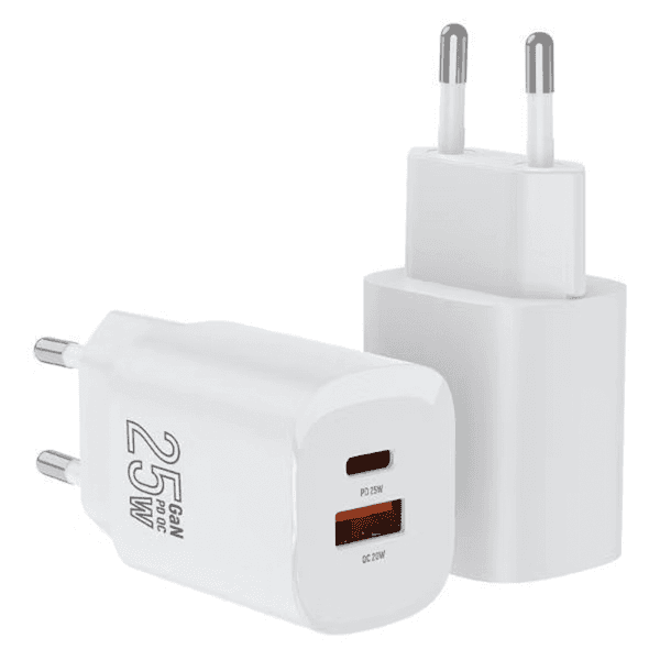 Carregador de Parede Tfn Wc-25-2103-Wh 25W GaN 1X USB-C 1X USB-A Branco