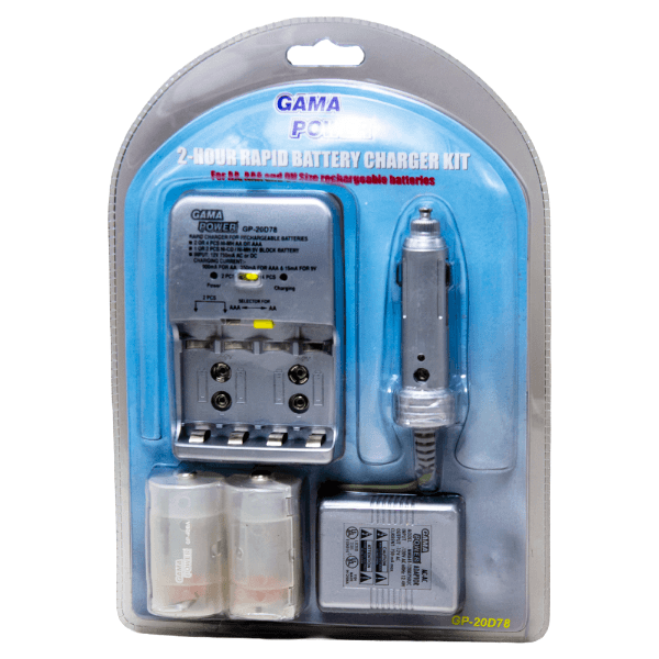 Carregador de Pilhas Gama Power Gp-20D78 Para Aa - Aaa - 9V
