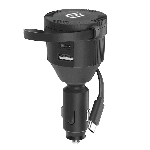 Carregador para Carro Ur Uc-05 120W USB-A USB-C com Cabo USB-C Preto