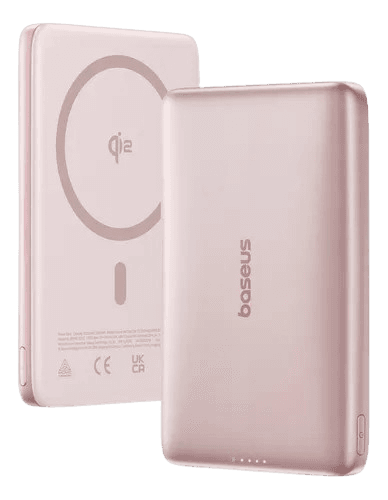 Carregador Portátil Baseus P1007680C453-00 Am41 Magnetic 5000mAh Rosa