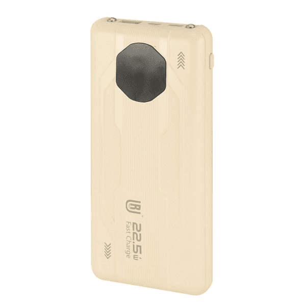 Carregador Portátil Ur Up-12 10000mAh 22.5W USB USB-C Micro USB com Cabo Embutido Bege
