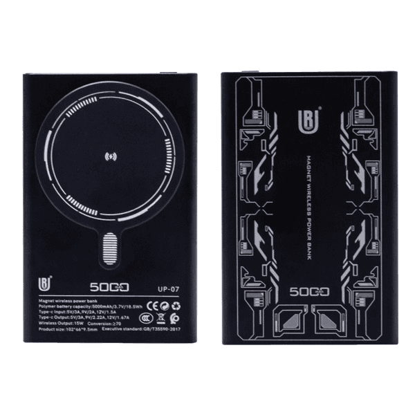 Carregador Portátil Ur Up-07 PowerBank 15W Magsafe Pd-20W 5000mAh USB-C Preto