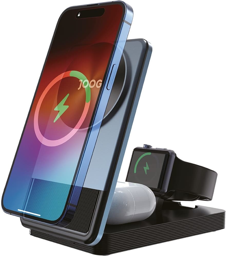 Carregador Magnético 3 Em 1 Joog MagCharger Qi2 Mc3