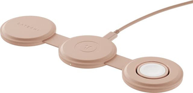 Carregador Sem Fio Satechi Qi2 OntheGo 3 Em 1 - St-QTG31R - Rosa