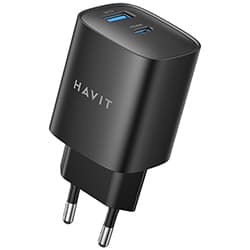 Carregador Havit Uc30 Pro USB-C / USB 30W Preto