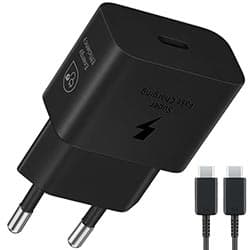 Carregador Samsung Type-C 45W Preto + Cabo Type-C 5A 1.8M