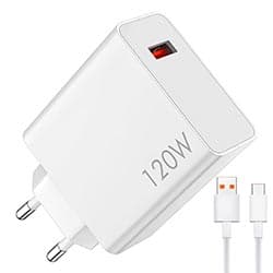 Carregador Tomada Xiaomi MDY-14-EE USB-C / 120W - Branco + Cabo USB / USB-C