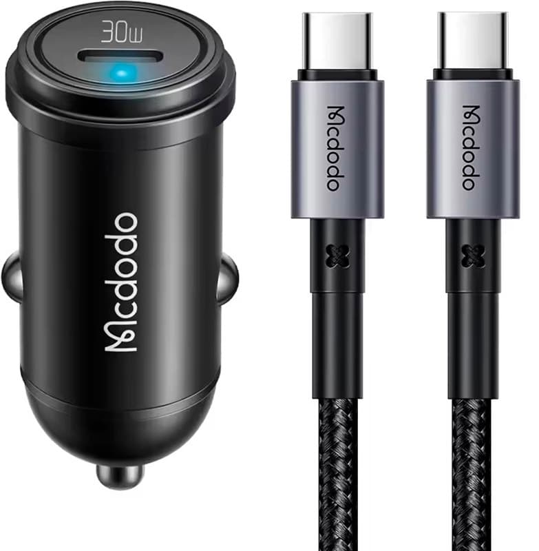 Carregador Veicular Mcdodo Cc-7493 30W Cabo USB-C para USB-C Preto