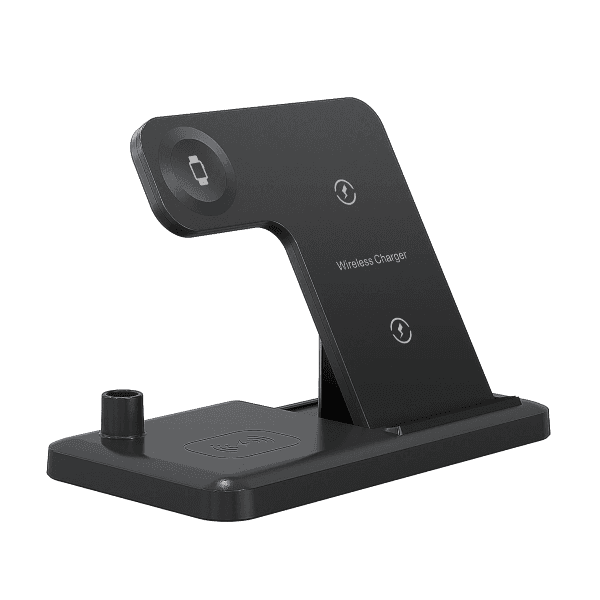 Carregador Wireless 4 Em 1 Foldable Mtl1386151 Estação de Carga Geral - Preto