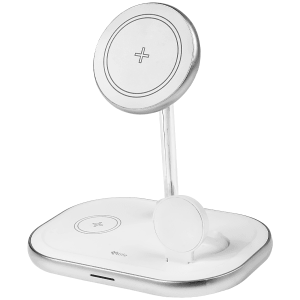 Carregador Wireless 4LIFE Flmwc32 3 Em 1 para Smartphones - Branco