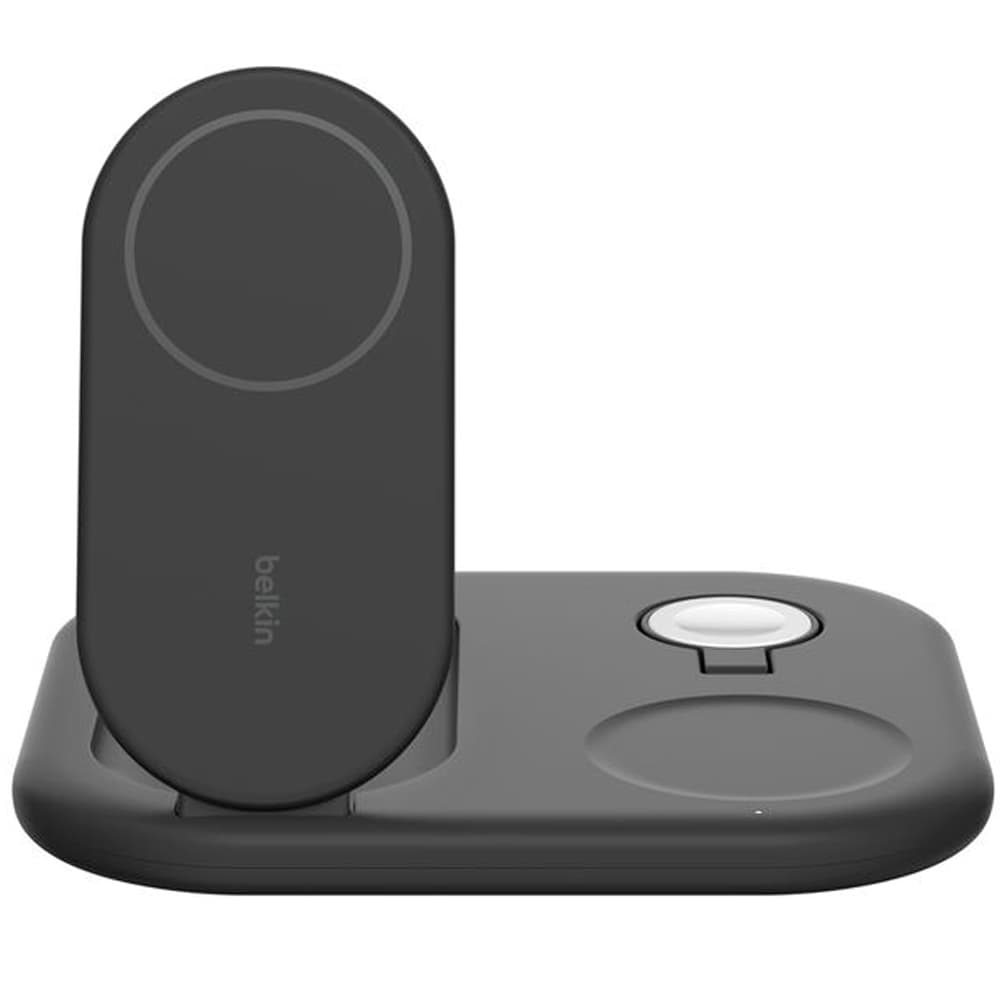 Carregador Wireless Belkin Boostcharge Qi2 MagSafe 3-Em-1 15W - Preto