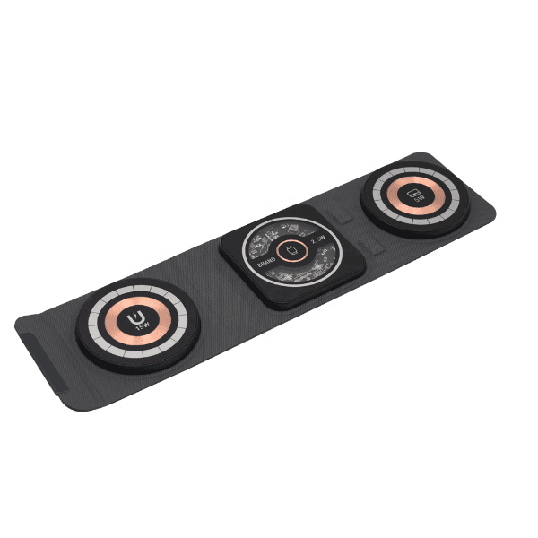 Carregador Wireless Magnético Ur Up-09 Foldable 3 Em 1 15W Preto