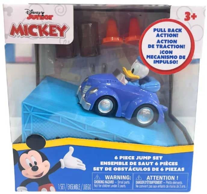 Carrinho Disney Junior Conjunto de Pista de Obstáculos Donald Duck (6 Peças)