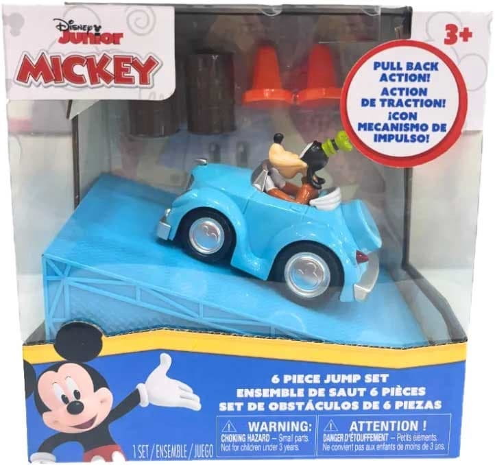 Carrinho Disney Junior Conjunto de Pista de Obstáculos Goofy (6 Peças)