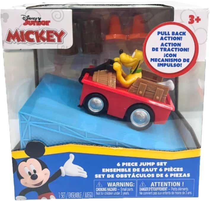 Carrinho Disney Junior Conjunto de Pista de Obstáculos Pluto (6 Peças)