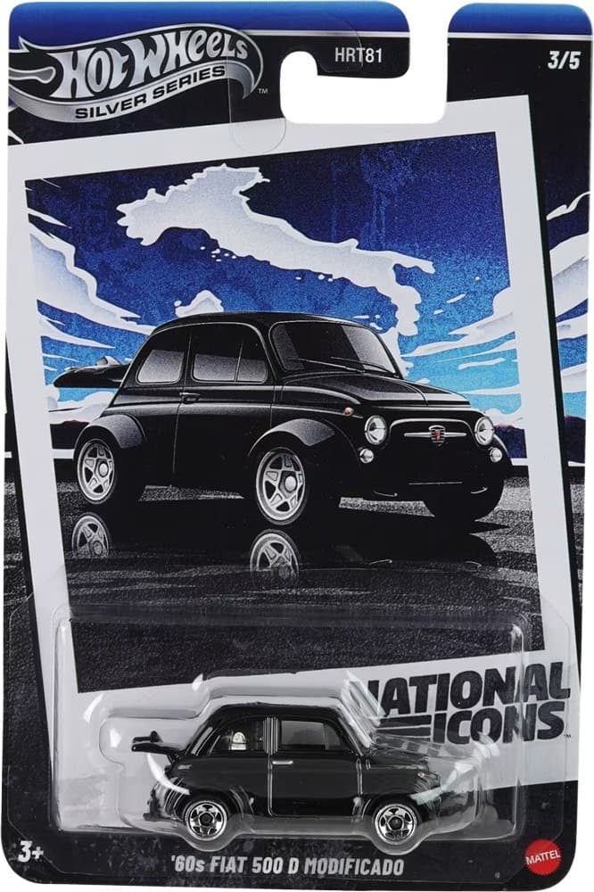 Carrinho Fiat 500 D Modificado 60S Hot Wheels Silver Series - Mattel Hrt81 Jby88