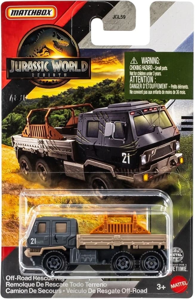 Carrinho Off-Road Rescue Rig Matchbox Jurassic World Mattel
