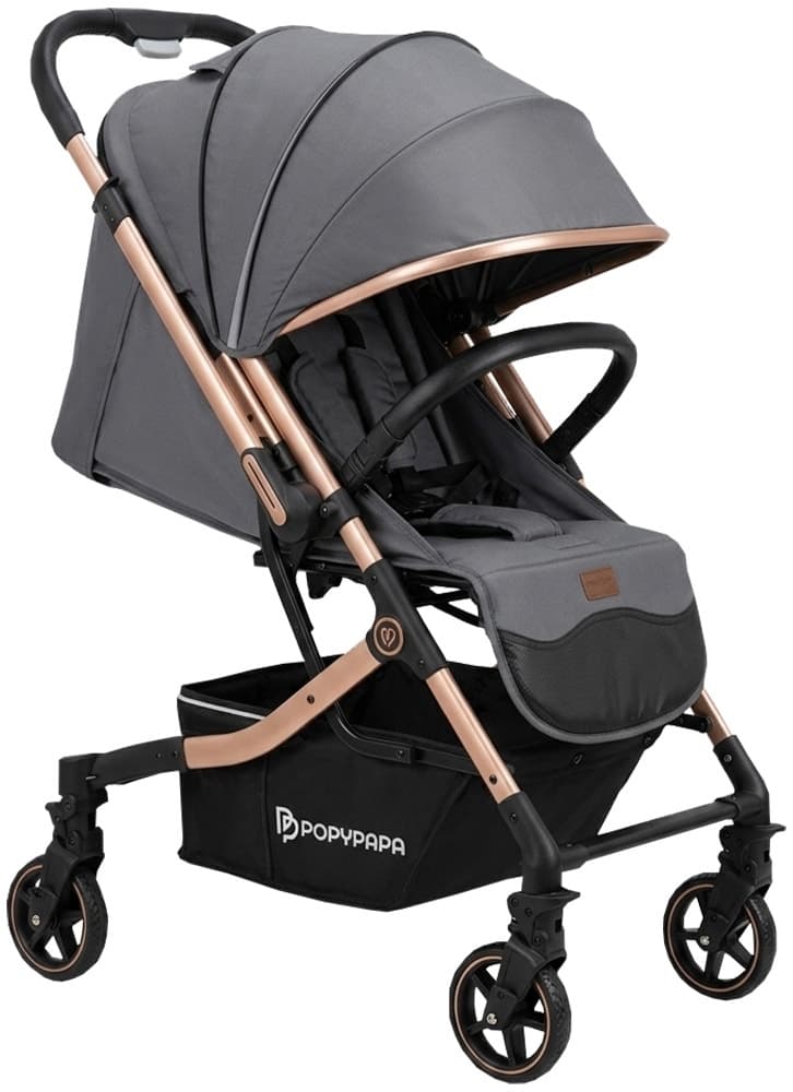 Carrinho para Bebê Popypapa D9PRO Cinza