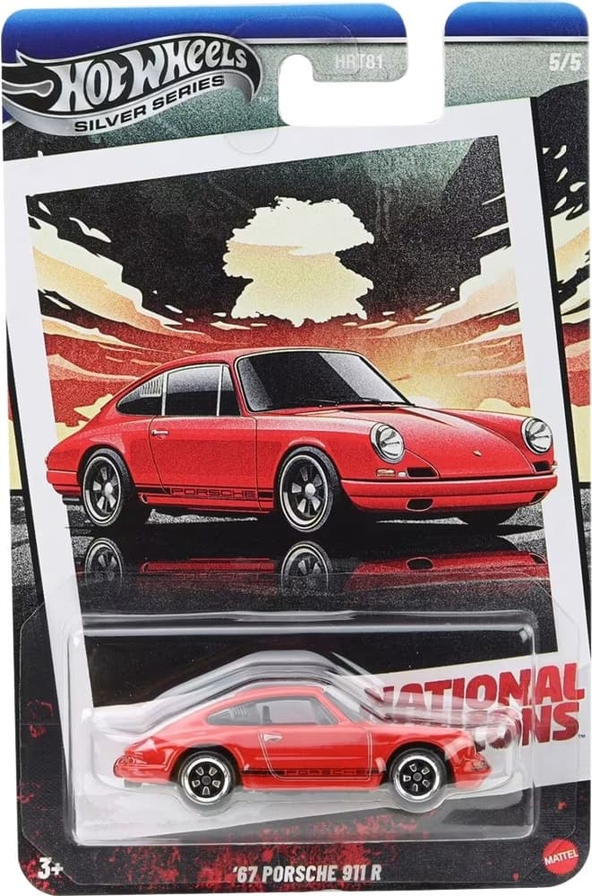 Carrinho Porsche 911 R 67 Hot Wheels Silver Series - Mattel Hrt81 Jby86