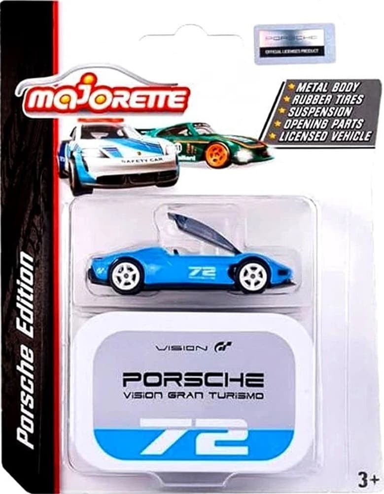 Carrinho Majorette Porsche Edition Vision Gran Turismo 72 Azul