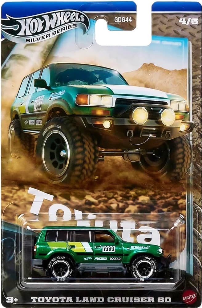 Carrinho Toyota Land Cruiser 80 Silver Series Mattel