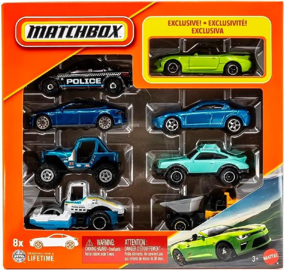Carrinhos 8 Unidades Matchbox Mattel Jct88