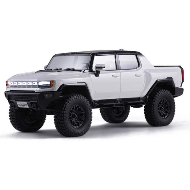 Carro Rc Fms 1/18 Fcx18 Hummer Ev 4WD Crawler Branco Rtr