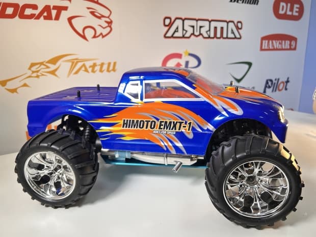 Carro Himoto 1/10 Eldorada Truck .18 Nitro 4WS Azul/Laranja Hi6101