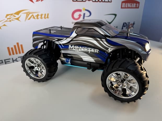 Caminhão Himoto 1/10 Eldorada Truck .18 Nitro 4WS Prata/Azul Hi6101