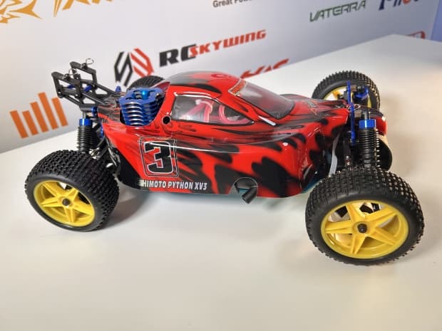 Carro Himoto 1/10 Cyclone Pro Buggy .18 Nitro Vermelho/Preto Hi8102