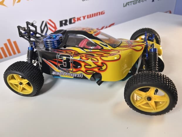 Buggy Himoto 1/10 Syclone Pro .18 Nitro Amarelo/Preto Hi8102