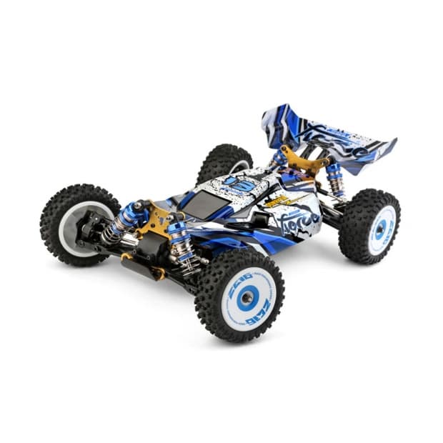 Carro de Controle Remoto Wltoys 1/12 Racing Force 75km/h 4WD 124017 Azul