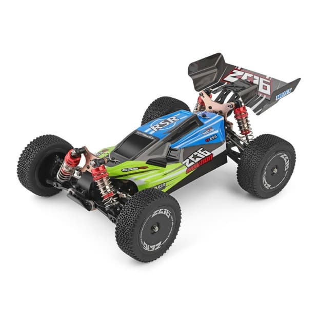Carro 1/14 Buggy Wltoys 60KM Azul/Verde (Fibra de Carbono) 144012