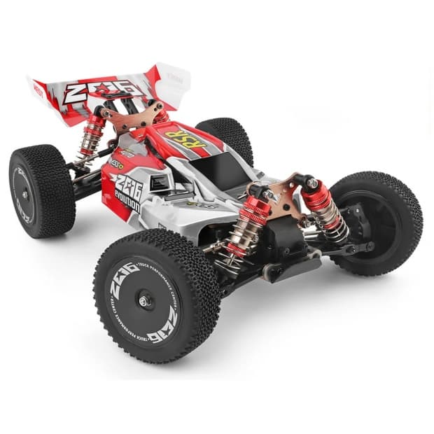 Carro de Controle Remoto Wltoys 1/14 Buggy 60km/h Vermelho (Fibra de Carbono) 144012