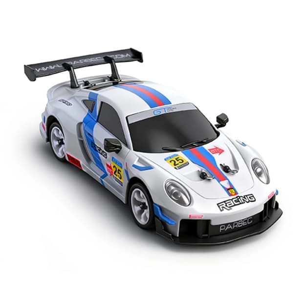 Carro WLtoys 1/28 Drift Racing 30KM com LEDs 4WD Branco