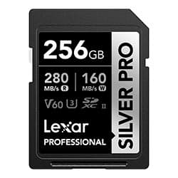 Cartão de Memória Lexar Professional Silver Pro U3 V60 256GB